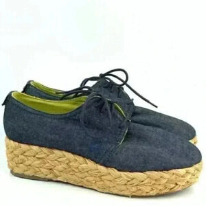 Calvin Klein jeans platforms Keri 39.5 9.5 blue